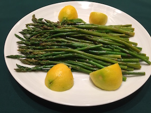 Asparagus with garlic and Meyer lemon