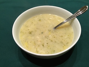 Vegan potato leek soup