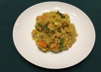 Vegan Quinoa, Garbanzo Beans and Sautéd Vegetables