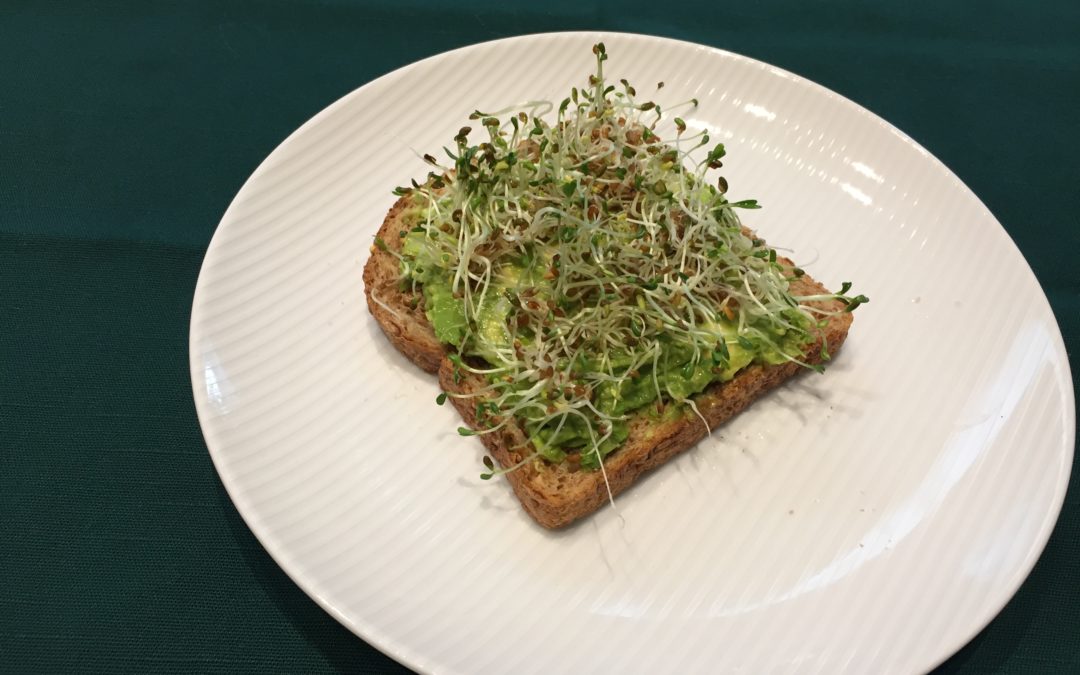 Avocado Toast with Hemp Seeds & Sprouts